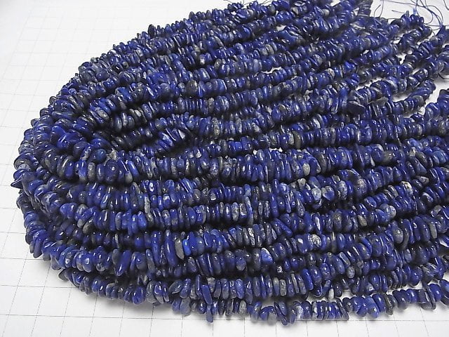 [Video] Lapislazuli AA++ Chips (Small Nugget ) 1strand beads (aprx.15inch/38cm)