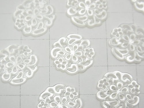 1pc $2.79! High Quality White Shell Watermark Coin 14x14x1.5mm 1pc