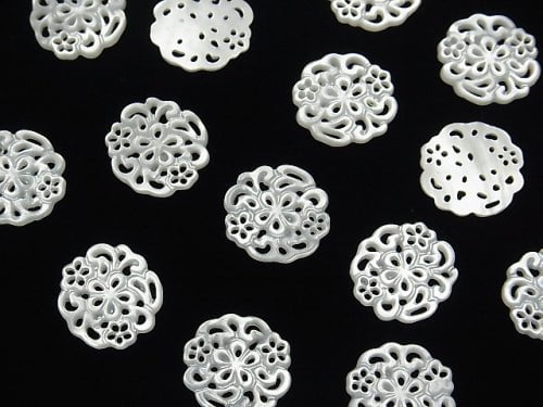 1pc $2.79! High Quality White Shell Watermark Coin 14x14x1.5mm 1pc