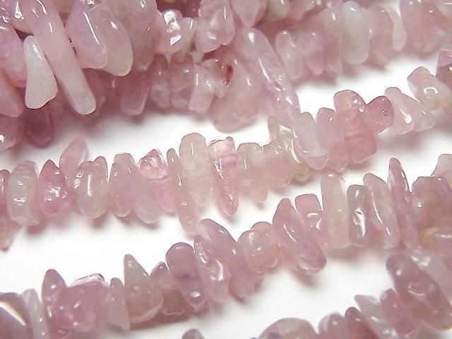 [Video] Deep Rose Quartz AA++ Chips (Small Nugget) 1-strand beads (approx. 15 inches/37 cm)