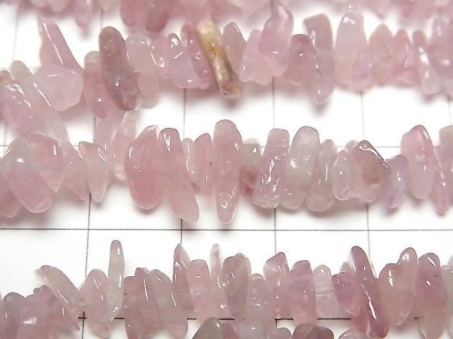 [Video] Deep Rose Quartz AA++ Chips (Small Nugget) 1-strand beads (approx. 15 inches/37 cm)