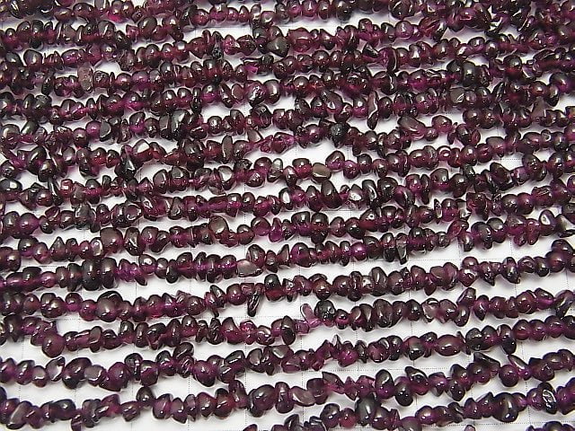 [Video] Garnet AA++ Chips (Small Nugget ) 1strand beads (aprx.34inch/86cm)