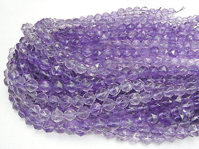 High Quality! Light Color Amethyst AAA - Star Faceted Round 10mm 1/4 or 1strand beads (aprx.15inch / 36cm)