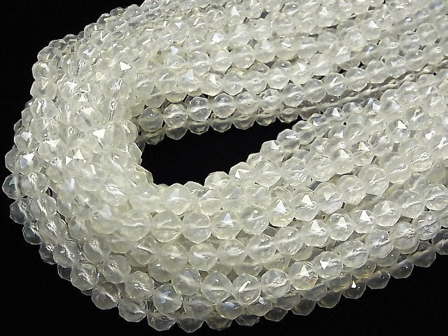 [Video] High Quality! Aqua Crystal AAA Star Faceted Round 8mm half or 1strand beads (aprx.15inch / 37cm)