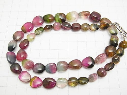 [Video] [One of a kind] High Quality Tourmaline AAAA Nugget Size Gradation Necklace