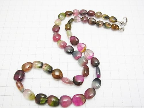 [Video] [One of a kind] High Quality Tourmaline AAAA Nugget Size Gradation Necklace