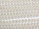 [Video] Shell Pearl White Round 4mm 1strand beads (aprx.15inch / 38cm)