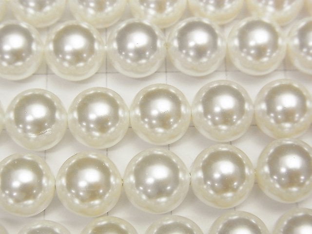 [Video] 1strand $5.79! Shell Pearl White Round 10mm 1strand beads (aprx.15inch / 38cm)