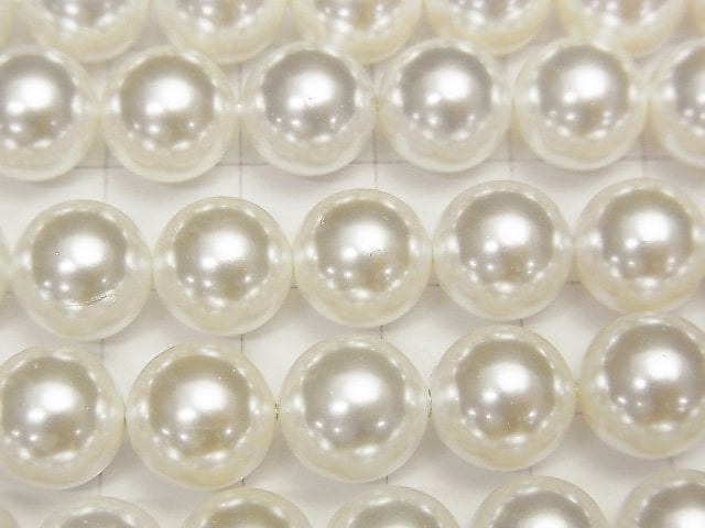 [Video] 1strand $5.79! Shell Pearl White Round 10mm 1strand beads (aprx.15inch / 38cm)