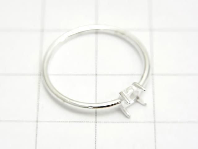 [Video] Silver925 Ring Frame (Prong Setting) Round 4mm Size 11 No Coating 1pc