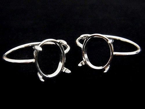 [Video] Silver925 Ring Frame (Prong Setting) Oval 10x8mm Size 11 No Coating 1pc