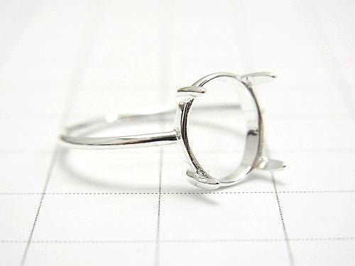 [Video] Silver925 Ring Frame (Prong Setting) Oval 10x8mm Size 11 No Coating 1pc