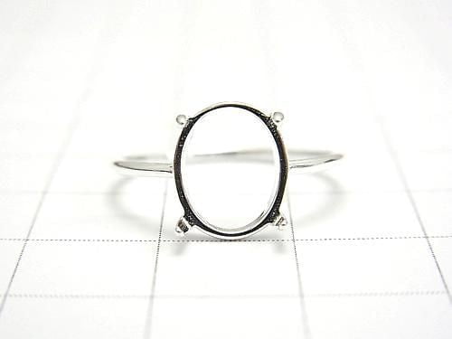 [Video] Silver925 Ring Frame (Prong Setting) Oval 10x8mm Size 11 No Coating 1pc