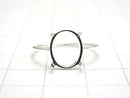 [Video]Silver925 Ring Frame (Prong Setting) Oval 10x8mm No. 11 No coating 1pc