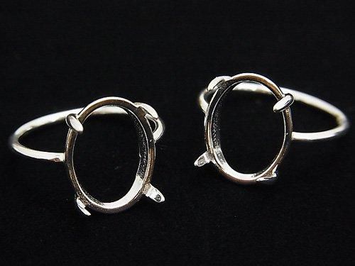 [Video] Silver925 Ring Frame (Prong Setting) Oval 14x10mm Size 11 No Coating 1pc