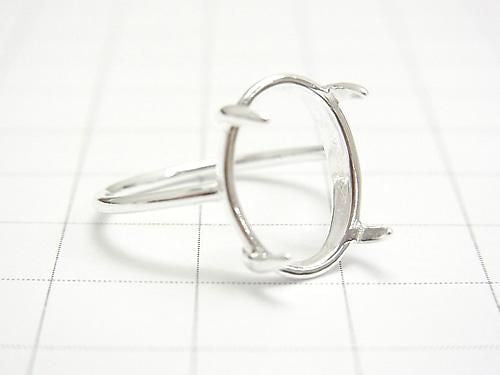 [Video] Silver925 Ring Frame (Prong Setting) Oval 14x10mm Size 11 No Coating 1pc