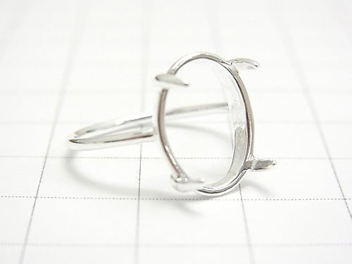 [Video] Silver925 Ring Frame (Prong Setting) Oval 14x10mm No. 11 No coating 1pc