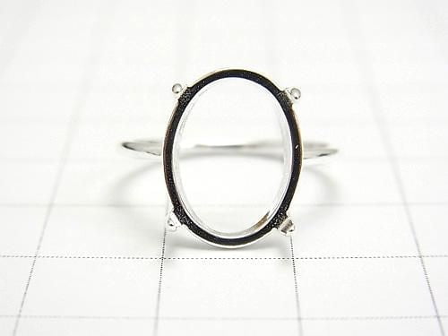 [Video] Silver925 Ring Frame (Prong Setting) Oval 14x10mm Size 11 No Coating 1pc