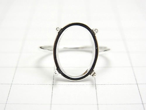 [Video] Silver925 Ring Frame (Prong Setting) Oval 14x10mm No. 11 No coating 1pc