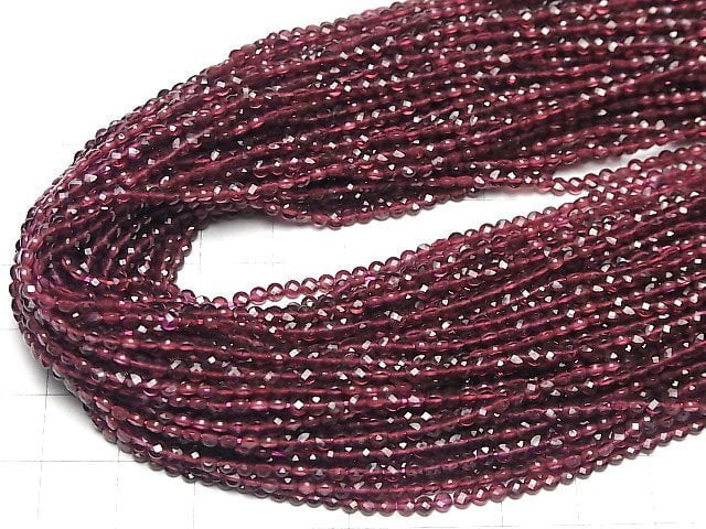 [Video]High Quality! Mozambique Garnet AAA Faceted Coin 2.5x2.5x1.5mm 1strand beads (aprx.15inch/36cm)