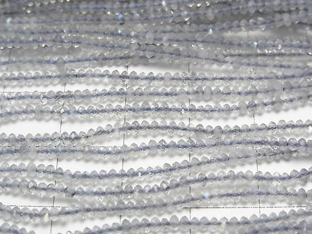 [Video]High Quality! Labradorite AAA- Faceted Button Rondelle 2x2x1mm 1strand beads (aprx.15inch/37cm)