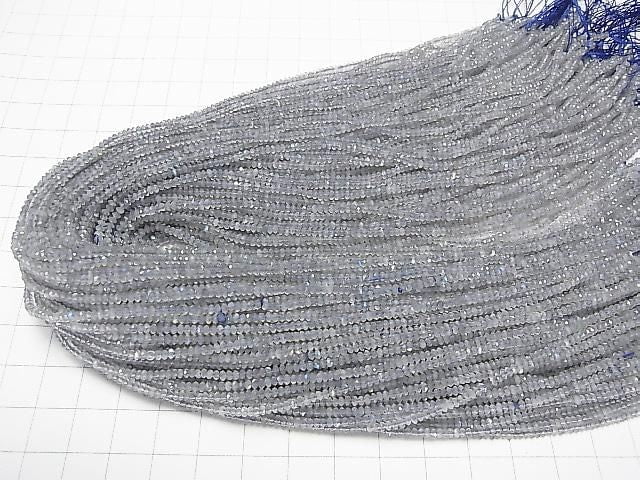 [Video]High Quality! Labradorite AAA- Faceted Button Rondelle 2x2x1mm 1strand beads (aprx.15inch/37cm)