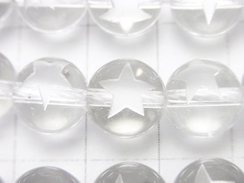 [Video] Star  Carving! Crystal AAA Round 10mm 1/4 or 1strand beads (aprx.15inch / 38cm)