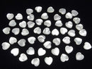High-Quality White Shell (Silver-Lip Oyster) with Heart-Shaped Half Drilled Hole, 10x10x4mm, 2 Pieces
