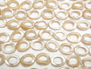 [Video]Mother of Pearl MOP Beige Donut Twist Oval 20x15x4mm half or 1strand beads (aprx.15inch/36cm)
