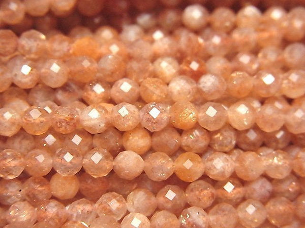 High Quality!  Sunstone AA++ Faceted Round 4mm  1strand beads (aprx.15inch/36cm)