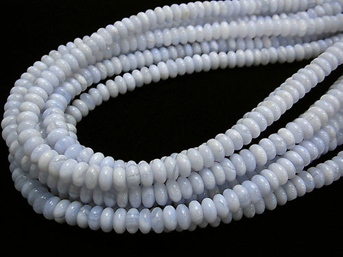 Blue Lace Agate AAA- Roundel 8x8x4mm half or 1strand beads (aprx.15inch/38cm)