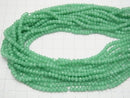 1strand $11.79! Pastel Green Color Agate Faceted Button Rondelle 1strand beads (aprx.13inch / 33cm)