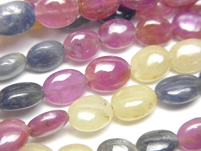 Oval, Sapphire Gemstone Beads