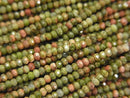 Roundel, Unakite Gemstone Beads