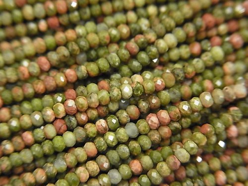 Roundel, Unakite Gemstone Beads