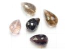 [Video] [One of a kind] Top Quality Multicolor Tourmaline AAA++ Vertical Hole Faceted Drop 5pcs Set NO.15