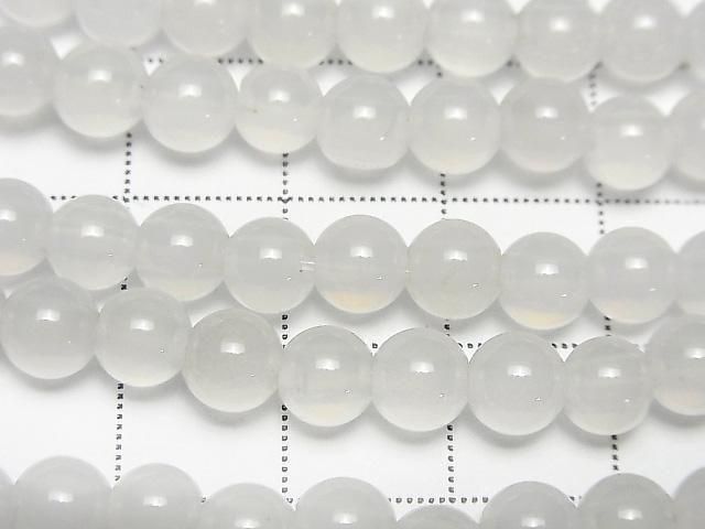 White Chalcedony AAA Round 6mm [2mm Hole] 1strand Beads (approx. 15 inches/37 cm)