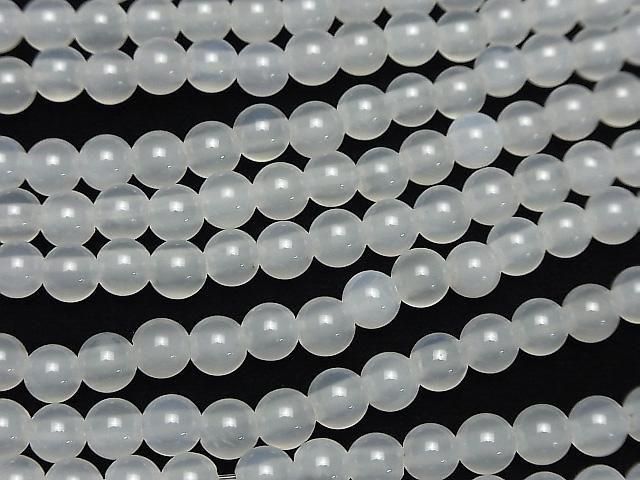 White Chalcedony AAA Round 6mm [2mm Hole] 1strand Beads (approx. 15 inches/37 cm)
