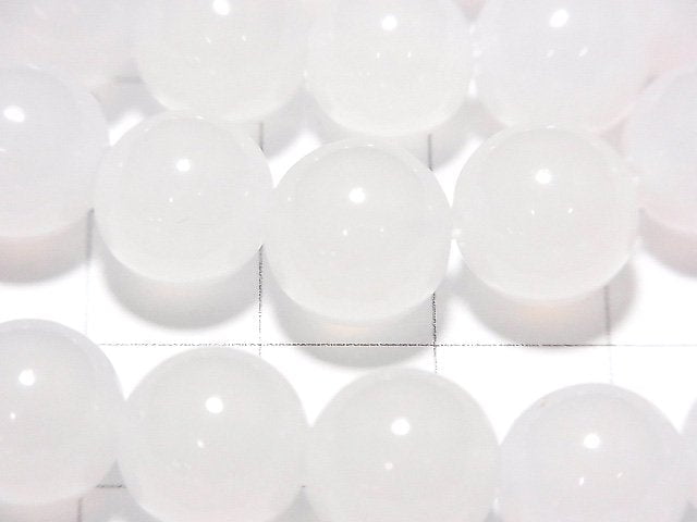 White Chalcedony AAA Round 10mm [2mm hole] 1strand beads (aprx.15inch/37cm)