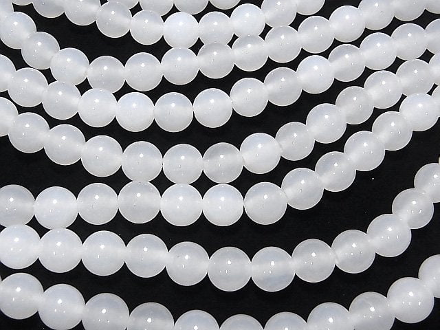 White Chalcedony AAA Round 10mm [2mm hole] 1strand beads (aprx.15inch/37cm)