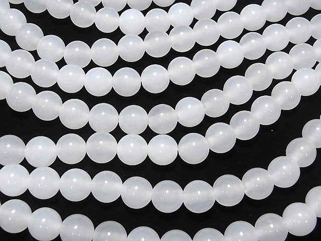 1strand $6.79! White Chalcedony AAA Round 10mm [2mm hole] 1strand beads (aprx.15inch / 37cm)