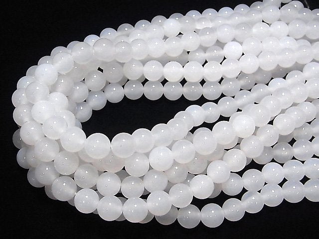 White Chalcedony AAA Round 10mm [2mm hole] 1strand beads (aprx.15inch/37cm)