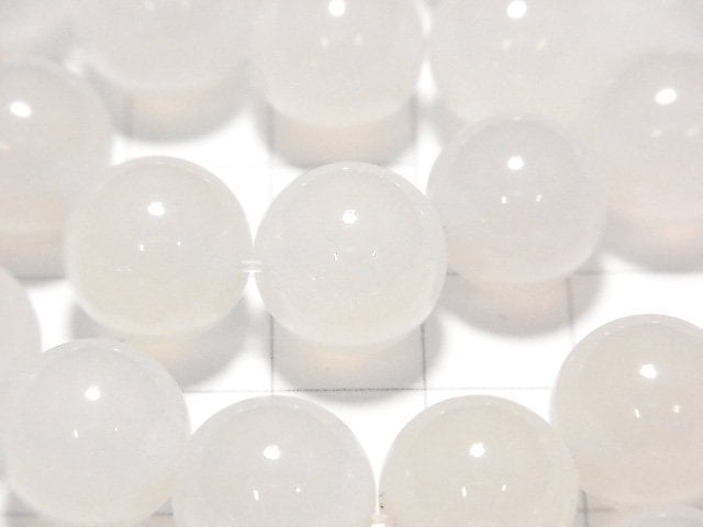 White Chalcedony AAA- Round 12mm [2mm hole] 1strand beads (aprx.15inch/36cm)