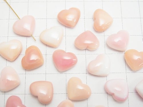Queen Conch Shell AAA Heart 10x12x5mm [Drilled Hole] 3pcs
