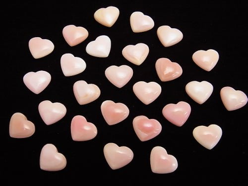 Queen Conch Shell AAA Heart 10 x 12 x 5 mm [Half Drilled Hole] 5 pcs $9.79!