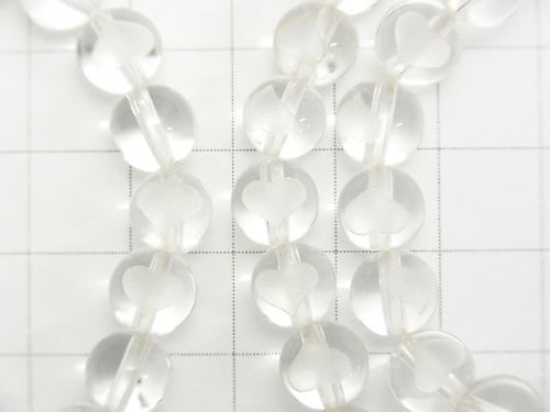 [Video] Heart Carving! Crystal AAA Round 8 mm half or 1 strand (Bracelet)