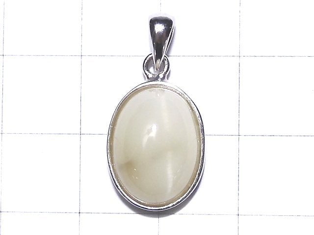 [Video] [One of a kind] High Quality Cat's-eye Quartz AAA Pendant Silver925 NO.25