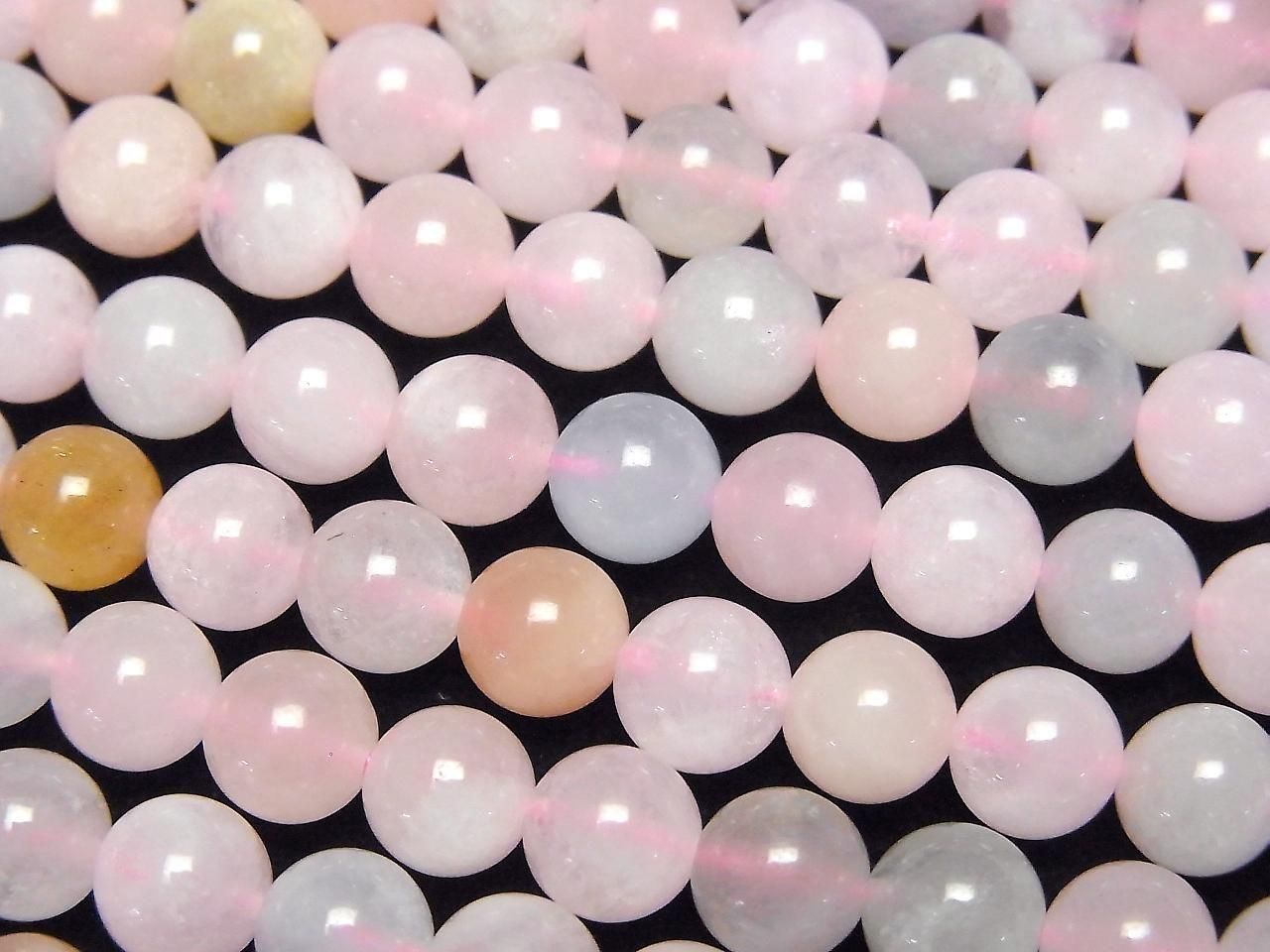 Béryl Mix (Aigue-marine multicolore) AA++ - AA+ Rond 6 mm demi ou 1 fil de perles (env. 15 pouces / 38 cm)