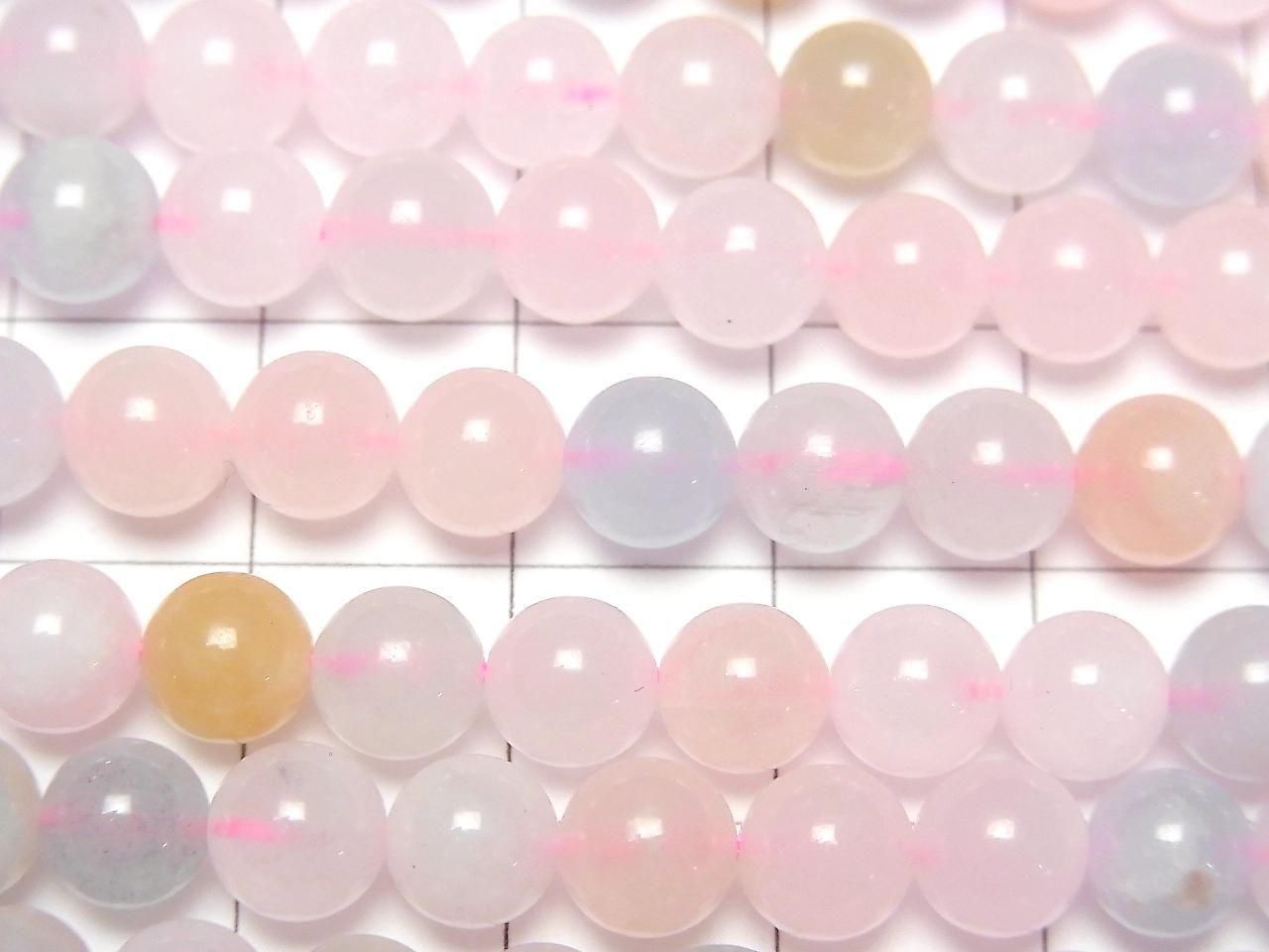 Béryl Mix (Aigue-marine multicolore) AA++ - AA+ Rond 6 mm demi ou 1 fil de perles (env. 15 pouces / 38 cm)