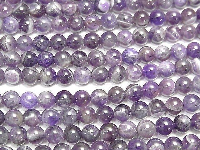 [Video] Mixed Amethyst Round 6.5mm 1-strand beads (approx. 15 inches/37 cm)